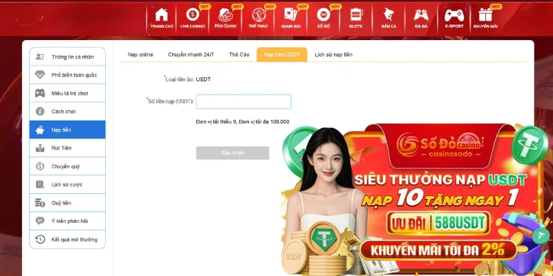 Hướng dẫn chi tiết các thao tác nạp tiền theo quy trình an toàn