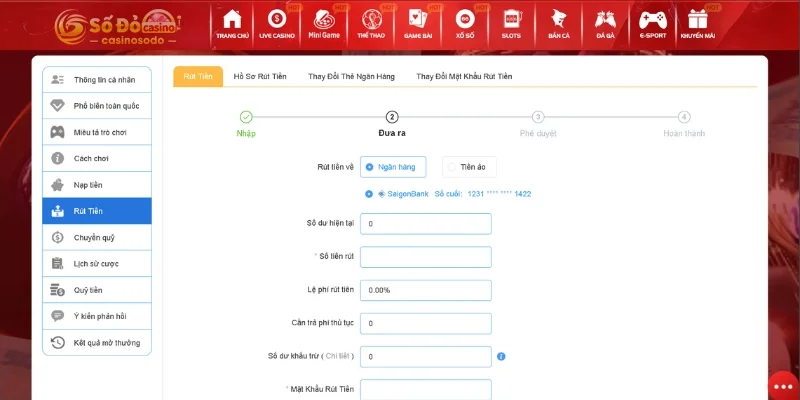 Rút tiền nhanh chóng đảm bảo an toàn